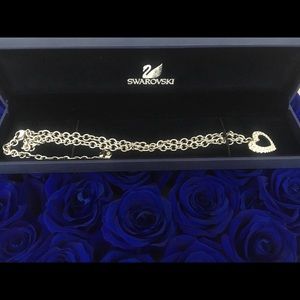 Swarovski Pave Open Heart Necklace